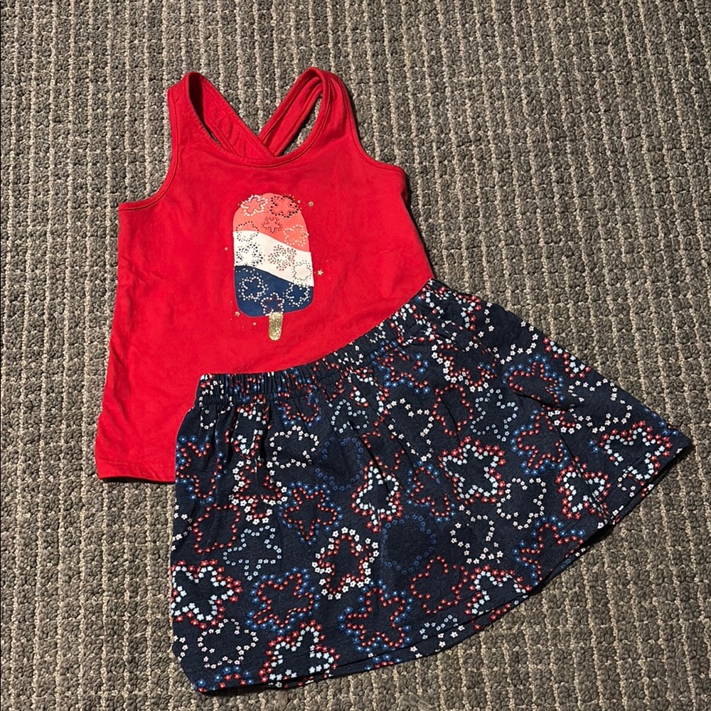 Carter's Red and Navy 4th of July Outfit Set